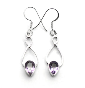 Silver Amethyst Earrings