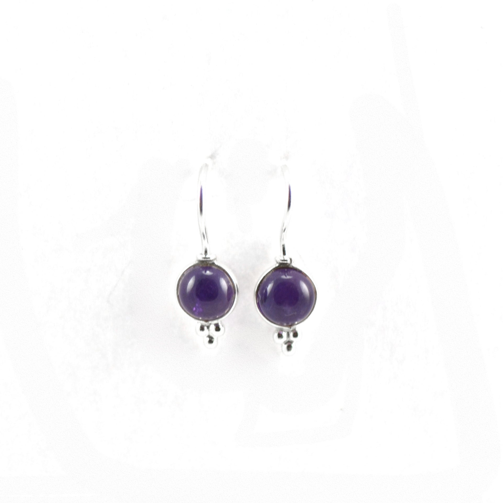 Dainty Drop Amethyst Earrings