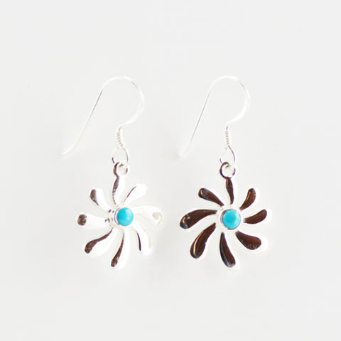 Turquoise Tsunami Swirl Stud Earrings