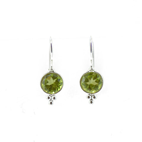 Dainty Drop Peridot Earrings