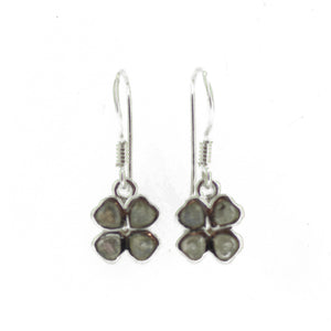 Symmetrically Full Winged Labradorite Silver Earrings