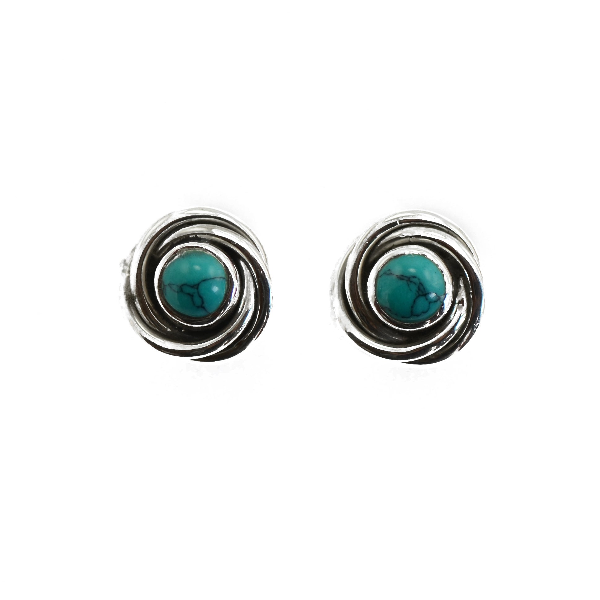 Turquoise Tornado Stud Earrings