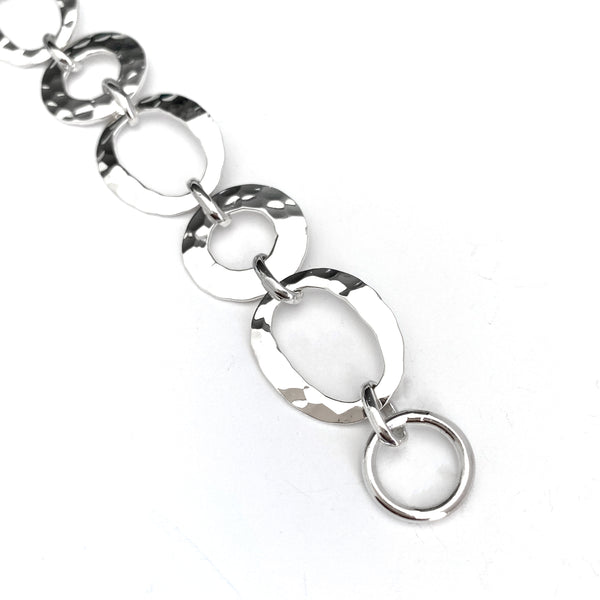 Dual Silver Scale Hooped Bracelet