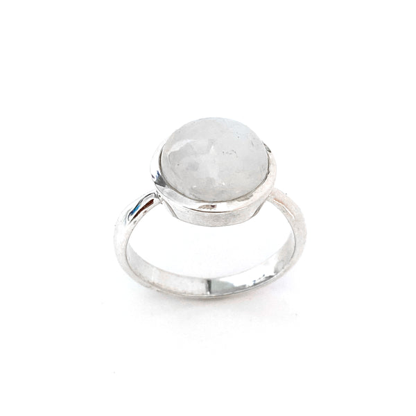 Classic Round Moonstone Ring