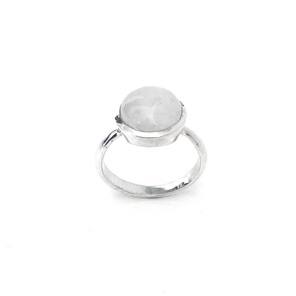 Classic Round Moonstone Ring