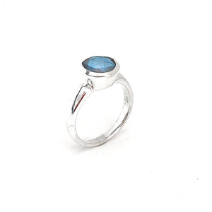 Deep Collar Labradorite  Ring