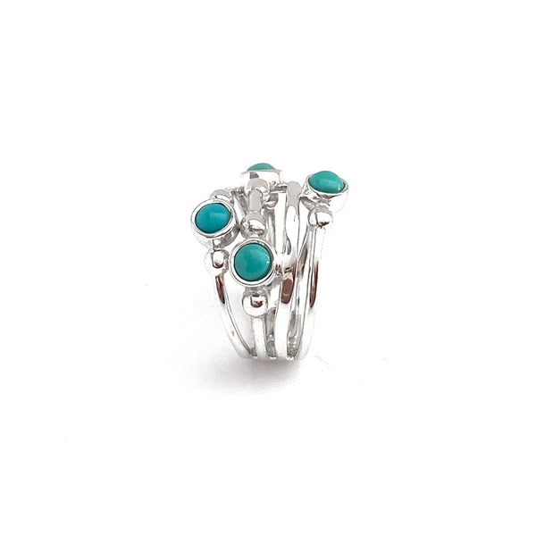 Turquoise Storm Silver Ring