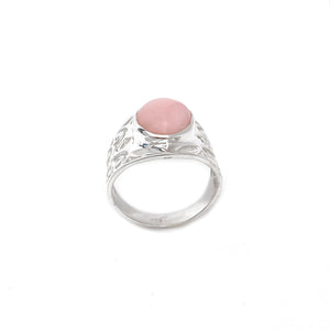 Grand Filigree Oval Rose Quartz Ring