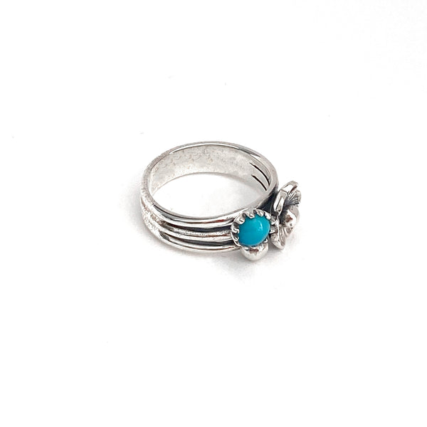 Turquoise Bouquet Silver Ring