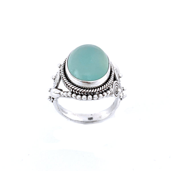 Royal Oval Aquamarine Ring