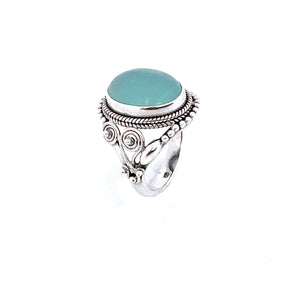 Royal Oval Aquamarine Ring