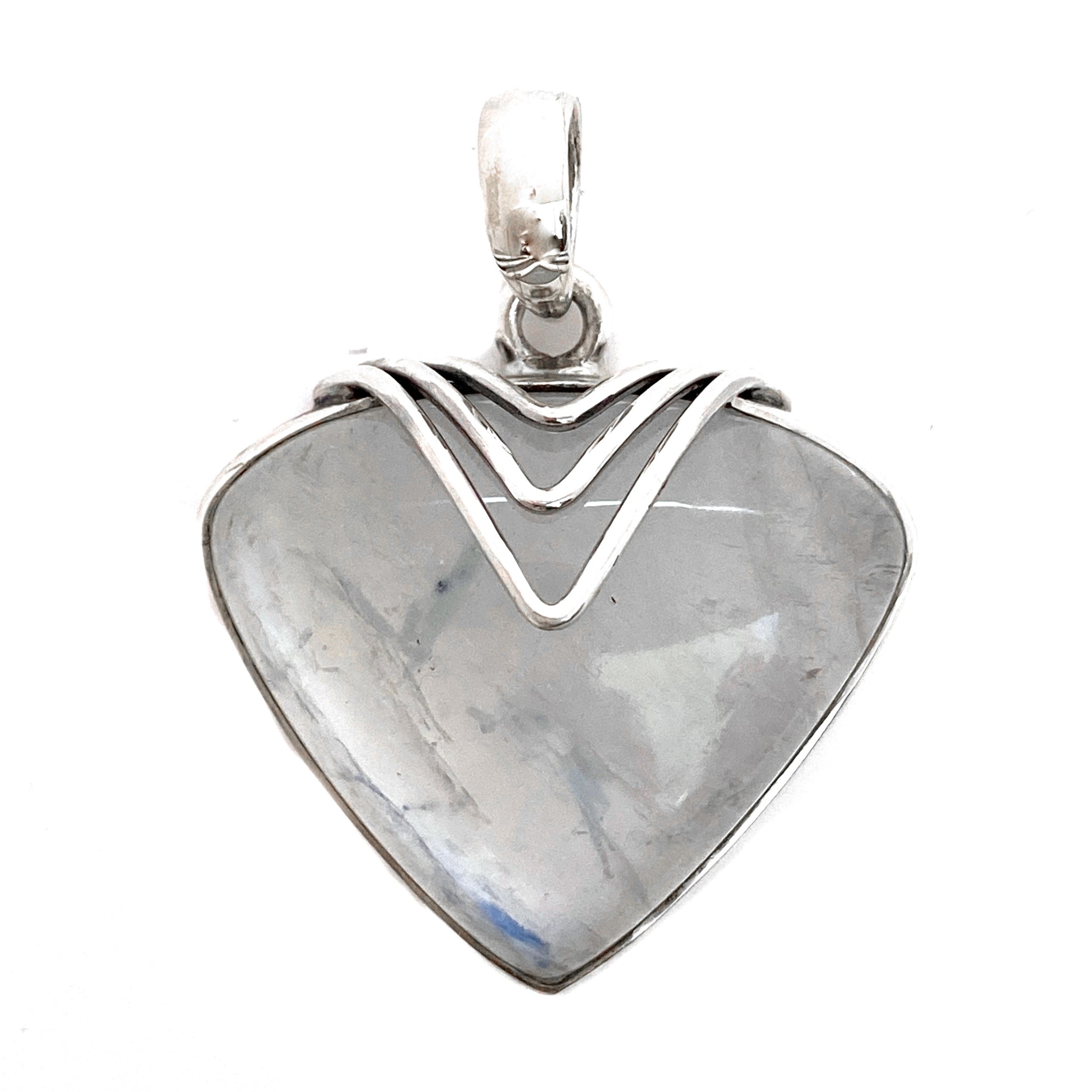 Multi-tier Silver Collar Moonstone Pendant