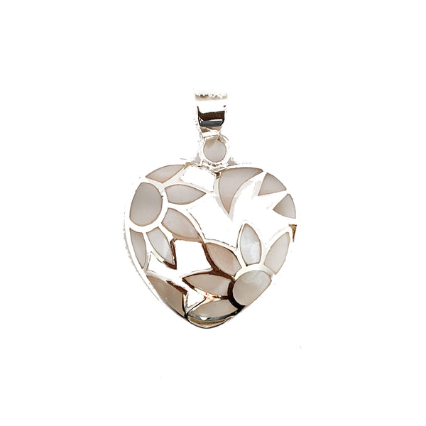 Mother of Pearl Heart Pendant