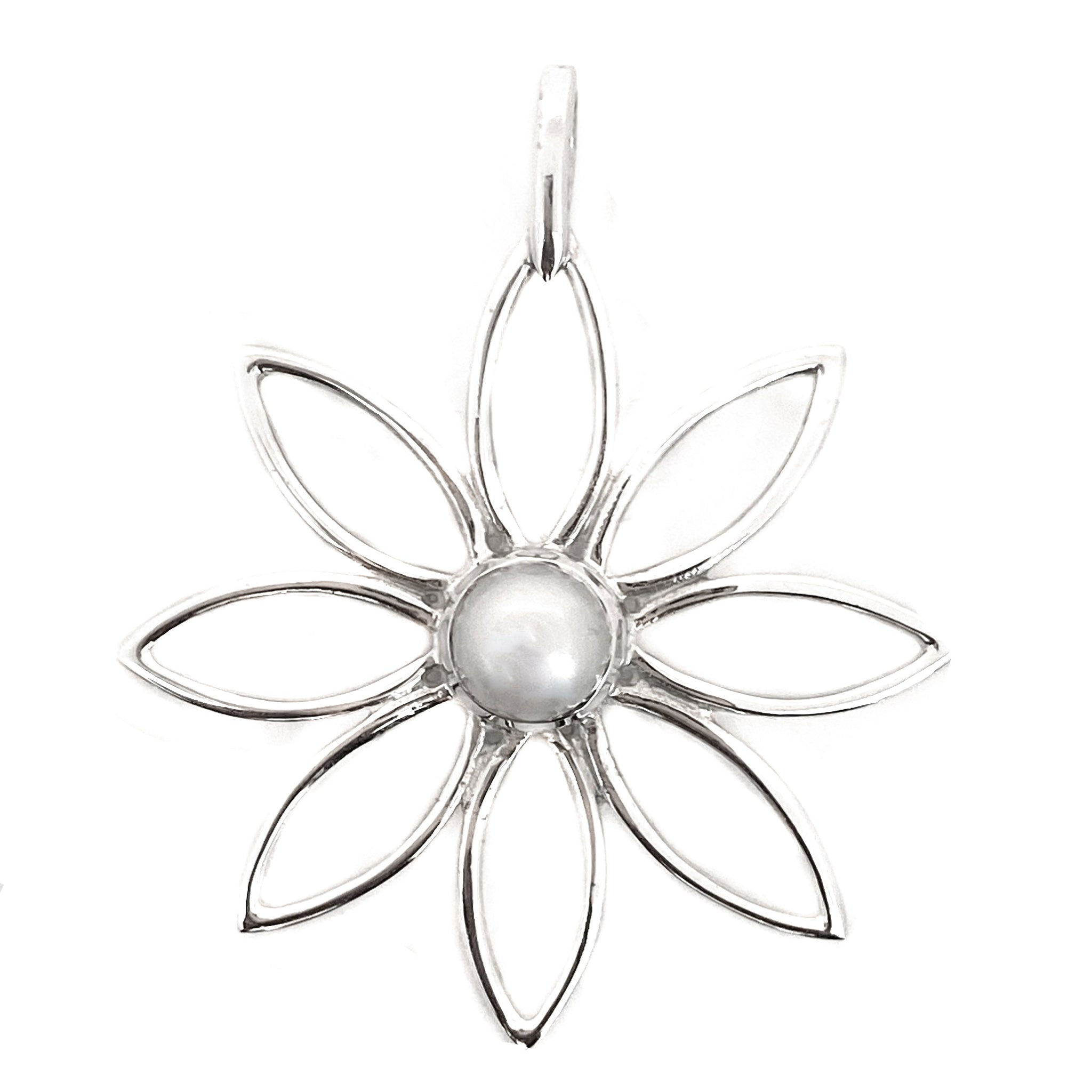 Mother of Pearl Flower Pendant