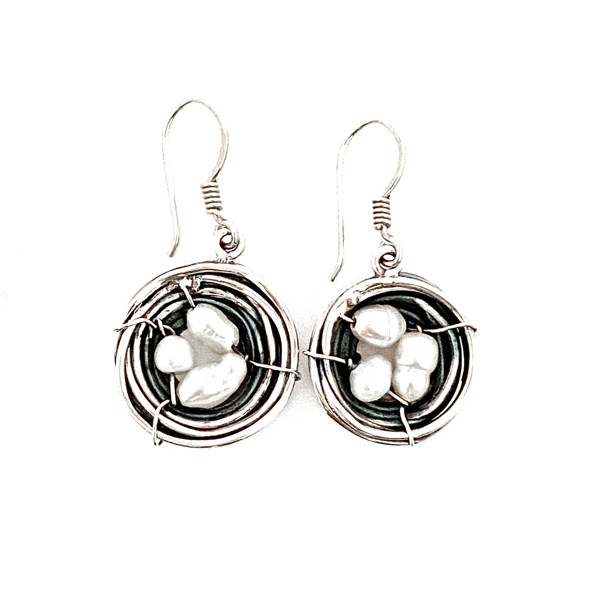 Mother of Pearl Nest Earrings