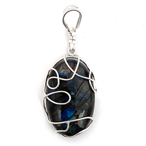 Oval Labradorite Pendant