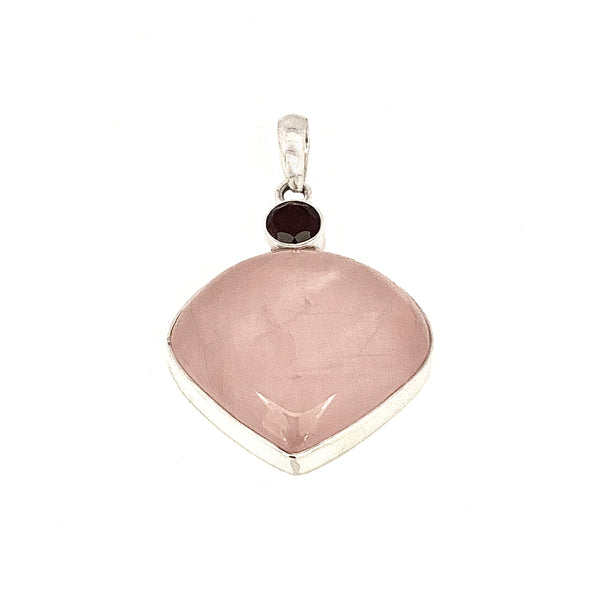 Rose Quartz Gentle Teardrop Pendant