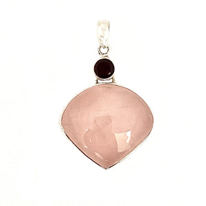 Rose Quartz Gentle Teardrop Pendant