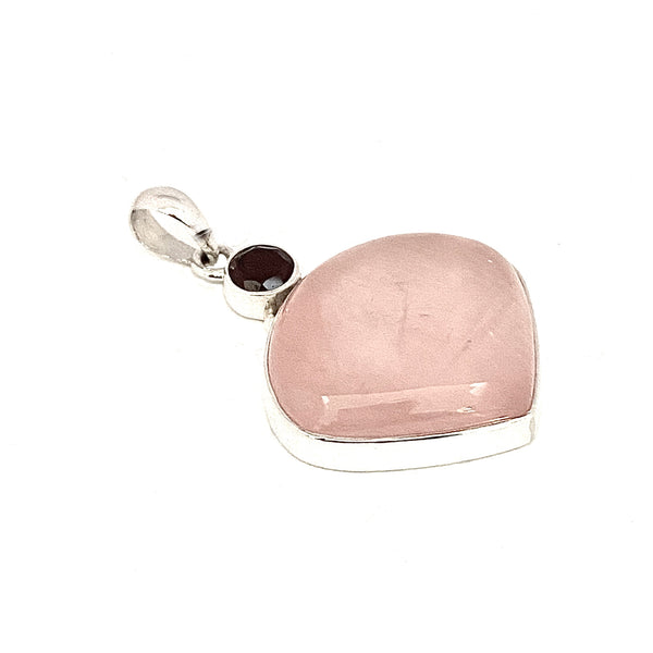 Rose Quartz Gentle Teardrop Pendant